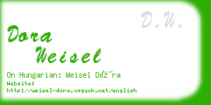 dora weisel business card